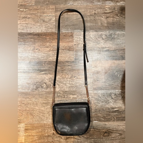 Michael Kors Black Small Half Dome Leather Crossbody - Picture 3 of 8